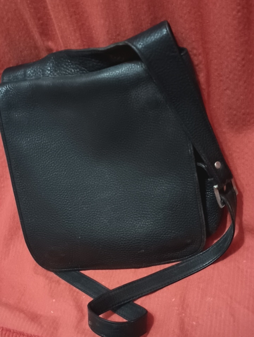 Ellington Black Pebbled Leather Crossbody Bag